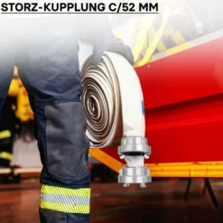 Wiltec Storz Kupplung C 52mm Druckkupplung mit langem Stutzen Schlauchkupplung aus Aluminium