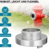 Wiltec Storz Kupplung C 52mm Festkupplung mit Außengewinde 2" 59,25mm aus Aluminium C Schlauchkupplung