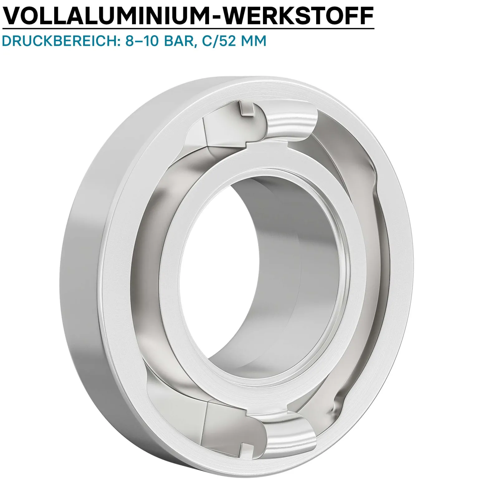 Wiltec Storz Kupplung C 52mm Festkupplung mit Außengewinde 2" 59,25mm aus Aluminium C Schlauchkupplung