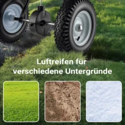 Wiltec Streuwagen GT1507 29L für Dünger, Saatgut, Streusalz, Sand gleichmäßiges Streuen