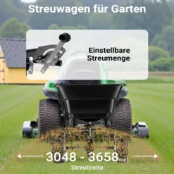 Wiltec Streuwagen GT1507 29L für Dünger, Saatgut, Streusalz, Sand gleichmäßiges Streuen