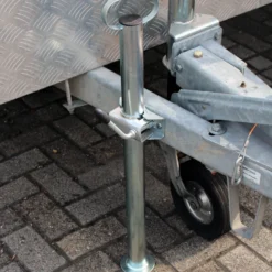 Wiltec Stützen für Anhänger 700 mm x ø 49 mm 2 Stück Anhängerstützen mit Klemmschellen Abstellstützen