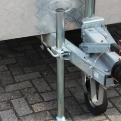 Wiltec Stützen für Anhänger 700 mm x ø 49 mm 2 Stück Anhängerstützen mit Klemmschellen Abstellstützen