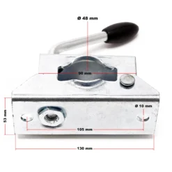 Wiltec Stützen für Anhänger 700 mm x ø 49 mm 2 Stück Anhängerstützen mit Klemmschellen Abstellstützen