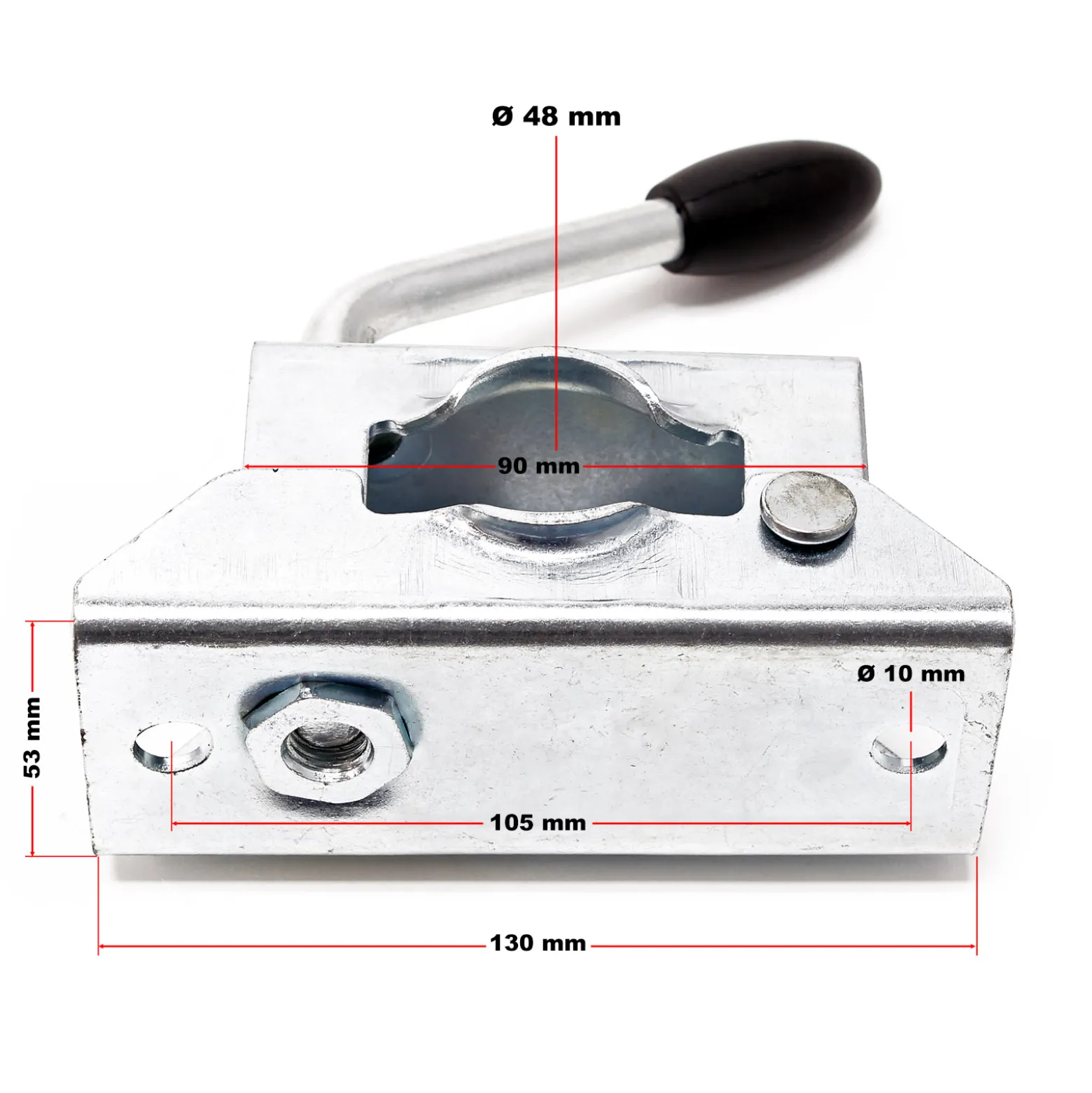 Wiltec Stützen für Anhänger 700 mm x ø 49 mm 2 Stück Anhängerstützen mit Klemmschellen Abstellstützen