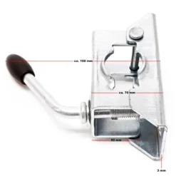 Wiltec Stützen für Anhänger 700 mm x ø 49 mm 2 Stück Anhängerstützen mit Klemmschellen Abstellstützen