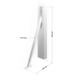 Wiltec Sturmanker aus Stahl 650 x 290 mm, Bodenanker verzinkt, Zaunhalter zur Sturmsicherung, Pfostenhalter für Gartenzaun und Sichtschutz