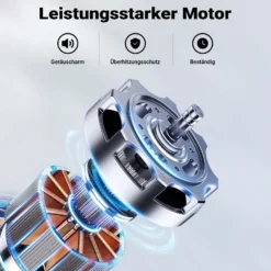 Wiltec Tauchpumpe 400 W, Schmutzwasserpumpe mit max. Fördermenge 7000 l/h, Pumpe zum Absaugen von Wasser max. Förderhöhe 7 m, Flachsaugpumpe für Keller