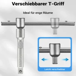 Wiltec 108-teiliger Steckschlüsselsatz Ratschenkasten mit 1/2