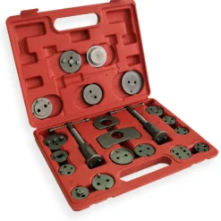Wiltec 21-teiliges Bremskolbenrücksteller Set 330 x 260 x 55 mm, Bremskolbenrücksetzer Werkzeug, Bremskolben zurückstellen zum Bremsbelag Wechsel