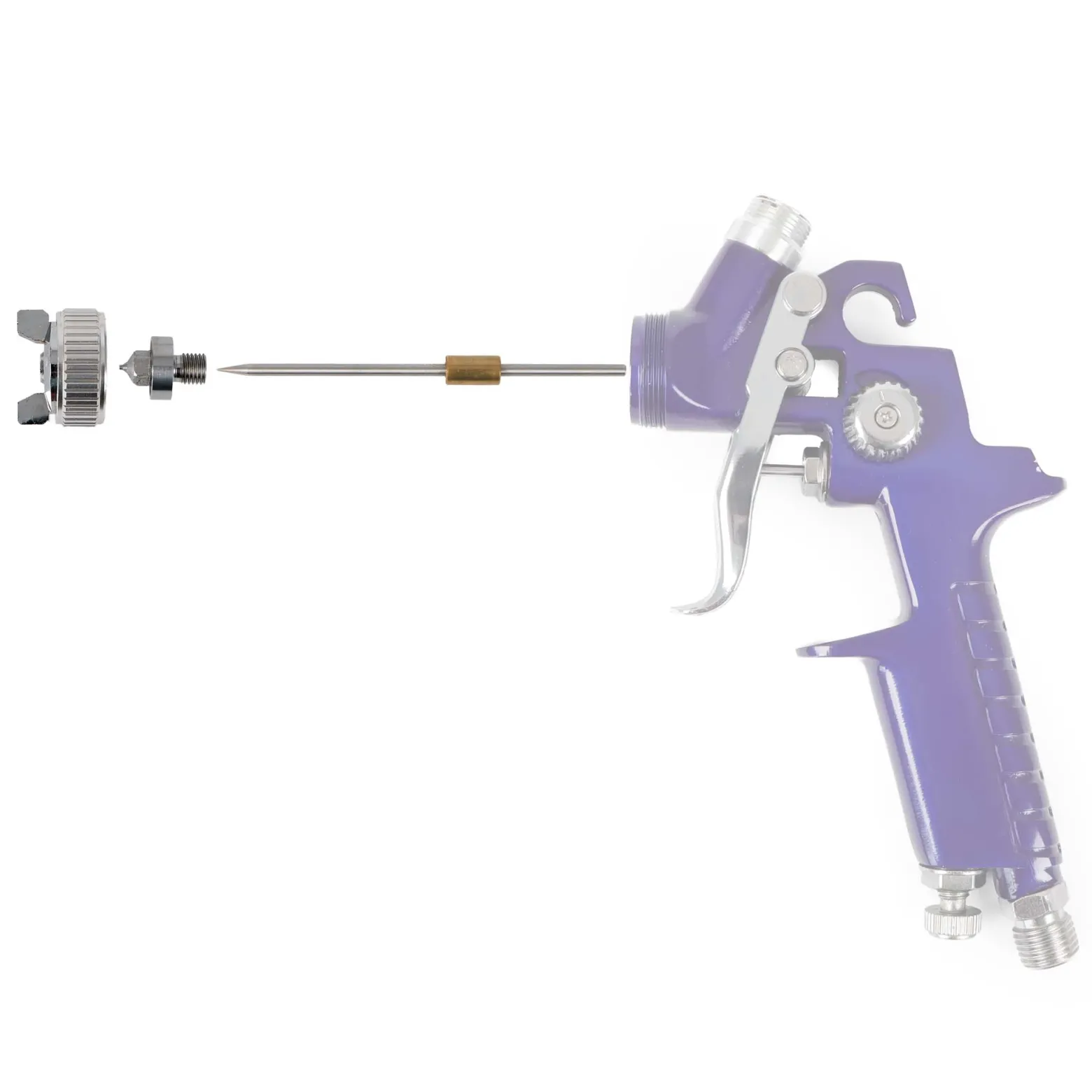 Wiltec 3 teiliges Ersatz Düsen Set 0,5 mm für HVLP Lackierpistole H2000 oder H2000P, Spritzpistole Sprühpistole Zubehör