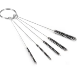 Wiltec 5 teiliges Reinigungsbürsten Set für Airbrushpistolen, 1,5 / 1,09 / 0,88 / 0,73 / 0,63 / 0,55 mm, Airbrush Zubehör zur Reinigung