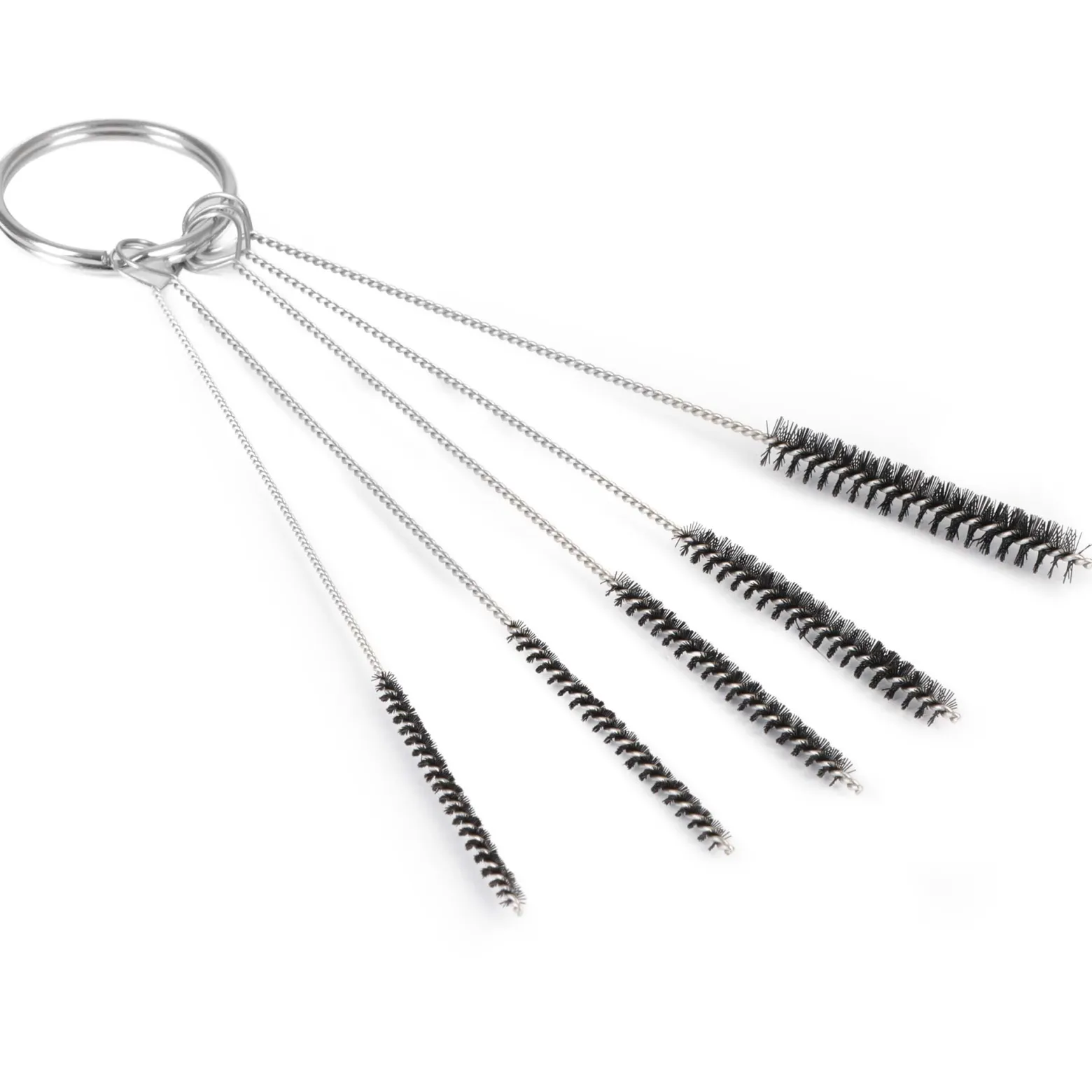 Wiltec 5 teiliges Reinigungsbürsten Set für Airbrushpistolen, 1,5 / 1,09 / 0,88 / 0,73 / 0,63 / 0,55 mm, Airbrush Zubehör zur Reinigung