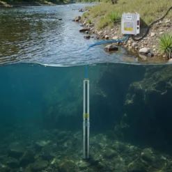 Wiltec 4" Tiefbrunnenpumpe 1100W, Wasserpumpe mit Fördermenge 6000 l/h, Tauchpumpe mit Eintauchtiefe max. 20 m und Förderhöhe max. 103 m