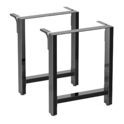 Wiltec Tischbeine aus lackiertem Stahl 2er Set 60x72cm Vierkantrohre pulverbeschichtet Tischkufen Tischgestell Tischuntergestell