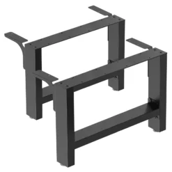 Wiltec Tischbeine aus lackiertem Stahl 2er Set 64x40cm Vierkantrohre pulverbeschichtet Tischkufen Tischgestell Tischuntergestell