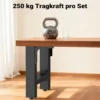 Wiltec Tischbeine aus Stahl 2er Set 90x72cm Vierkantrohre in schwarz pulverbeschichtet Tischkufen Tischgestell Tischuntergestell