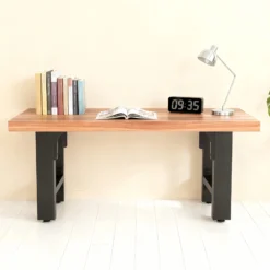 Wiltec Tischbeine aus Stahl 2er Set 60x72cm Vierkantrohre in schwarz pulverbeschichtet Tischkufen Tischgestell Tischuntergestell