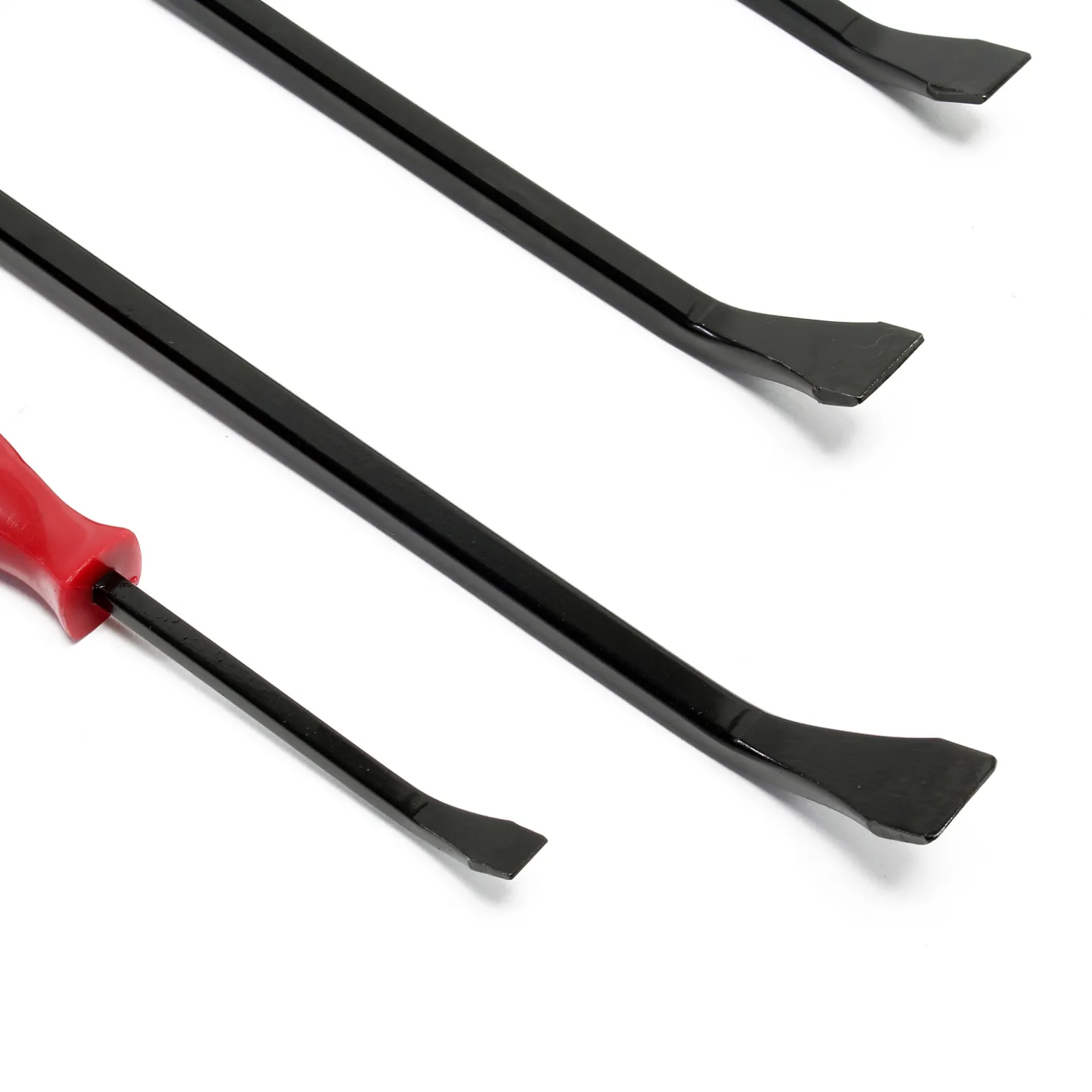 Wiltec 4tlg Brecheisen Set wärmebehandelt mit PVC-Griff Stemmeisen 20cm 30cm 45cm 60cm Brechstange Satz mit Nageleisen Montiereisen