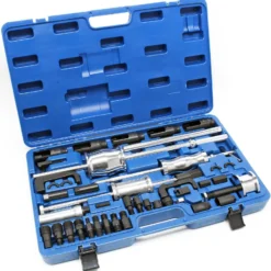 Wiltec 40tlg. CDI Injektoren Auszieher Set, Einspritzdüsen Abzieher mit 3x Gleithammer & verschiedenen Ausziehadaptern im Koffer