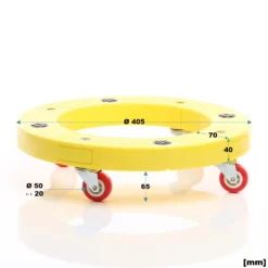Wiltec Transportroller 136 kg 405 mm, rund, Möbelroller, Rollbrett mit 4 Lenkrollen, Möbelhund als Umzugshilfe
