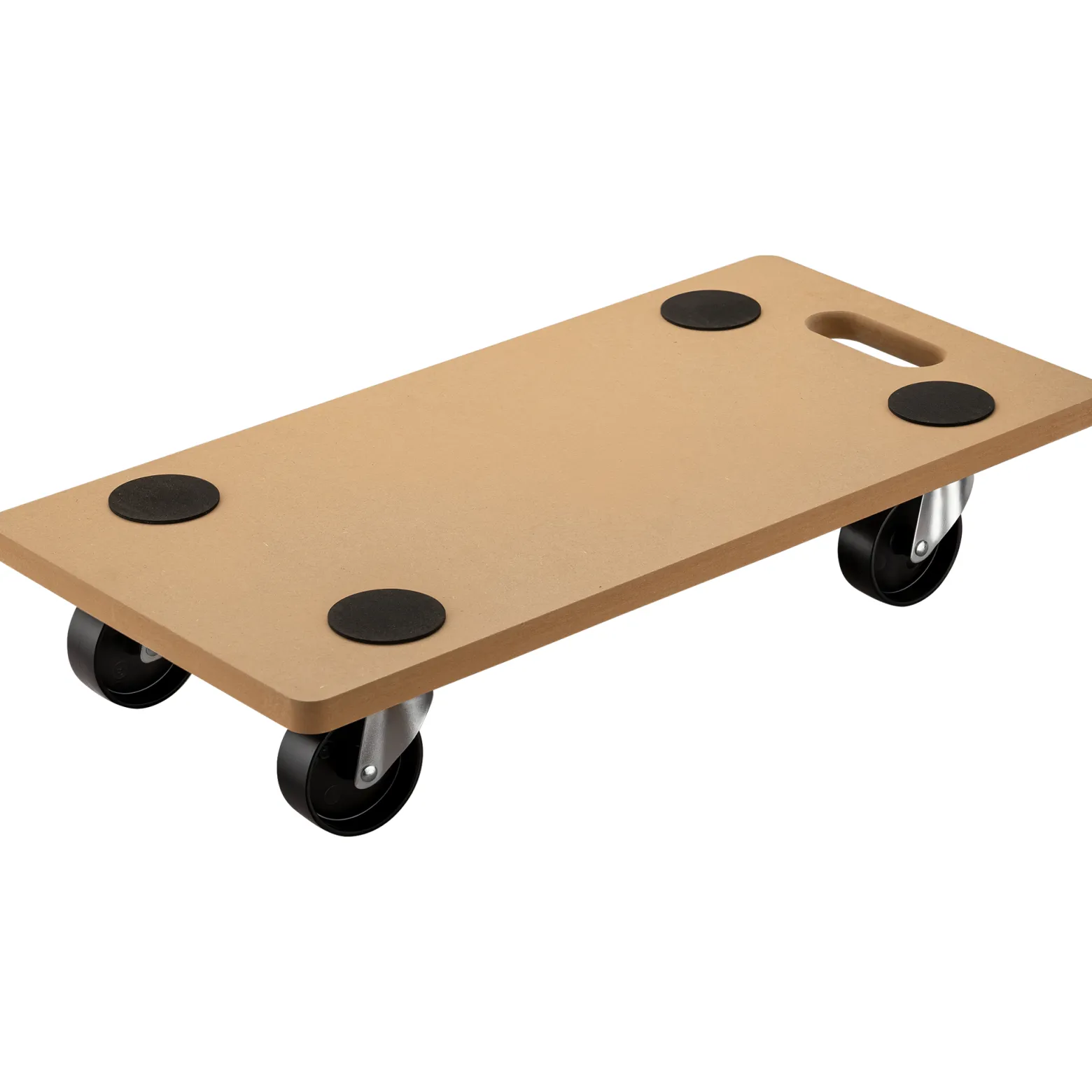 Wiltec Transportroller 250 kg 580x290 mm, viereckig, MDF Möbelroller, Rollbrett mit 4 Lenkrollen, Möbelhund als Umzugshilfe