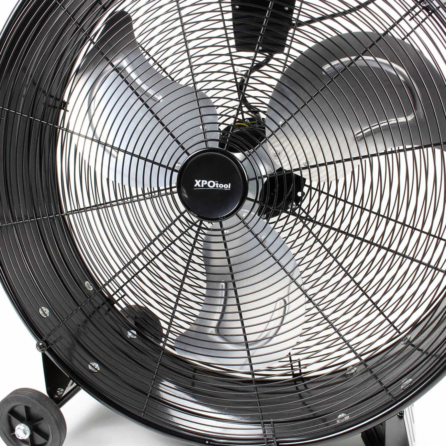 Wiltec Trommelventilator 60 cm 180 W Bodenventilator mit Kabel und Räder, 3 Geschwindigkeitsstufen, Windmaschine