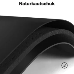 Wiltec Türschwellenrampe bis 50 t, Rollstuhlrampe aus rutschfestem Gummi 900 x 200 x 40 mm, Bordsteinrampe kürzbar für Rollstuhl & Rollator, Rampe für Türen und Badezimmer