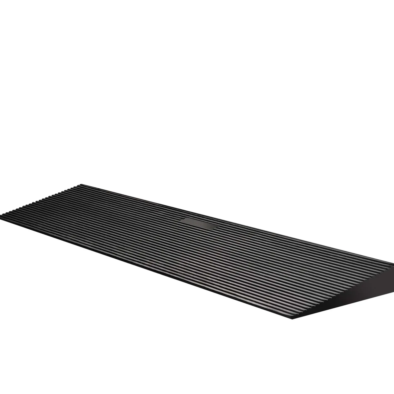 Wiltec Türschwellenrampe bis 50 t, Rollstuhlrampe aus rutschfestem Gummi 900 x 250 x 45 mm, Bordsteinrampe kürzbar für Rollstuhl & Rollator, Rampe für Türen und Badezimmer