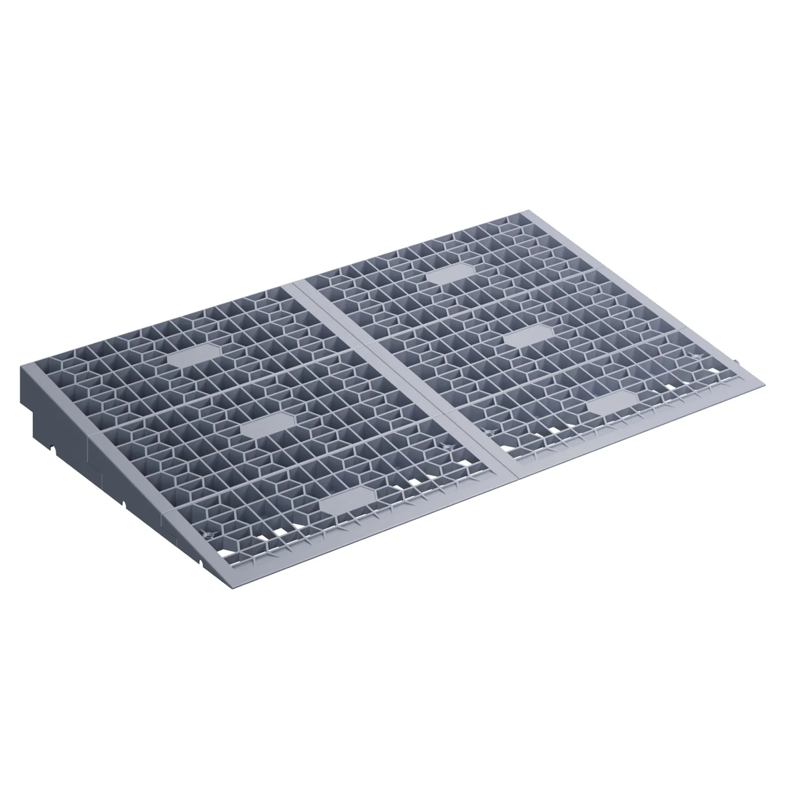 Wiltec Türschwellenrampe, verschiedene Höhen 0-25/25-50/50-76 mm, 810 mm Breite für Rollstuhl & Rollator, grau, Rollstuhlrampe aus Kunststoff, rutschfeste Oberfläche