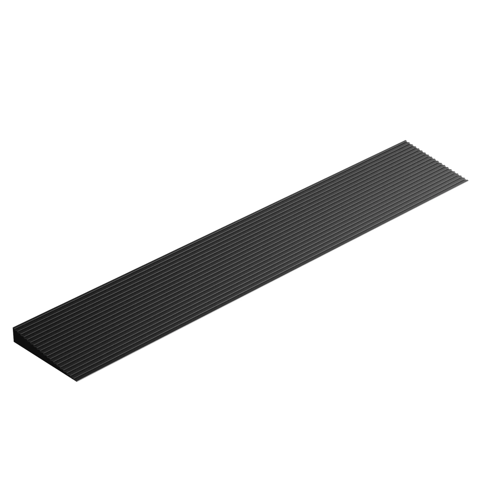 Wiltec Türschwellenrampe 900x150x25 mm für Rollstuhl & Rollator, schwarz, Rollstuhlrampe aus Vollgummi, rutschfeste Oberfläche, Bordsteinrampe kürzbar