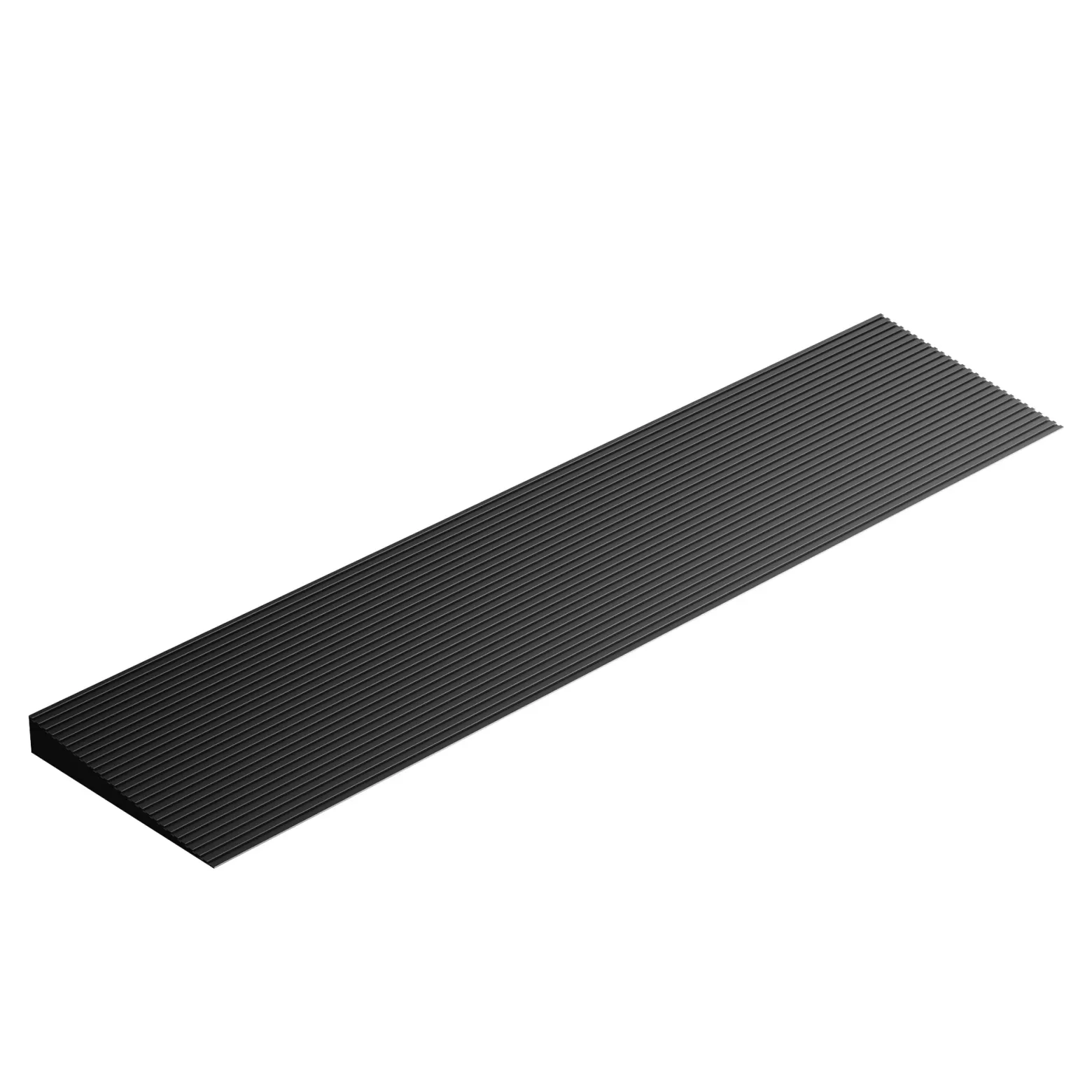 Wiltec Türschwellenrampe 900x200x30 mm für Rollstuhl & Rollator, schwarz, Rollstuhlrampe aus Vollgummi, rutschfeste Oberfläche, Bordsteinrampe kürzbar