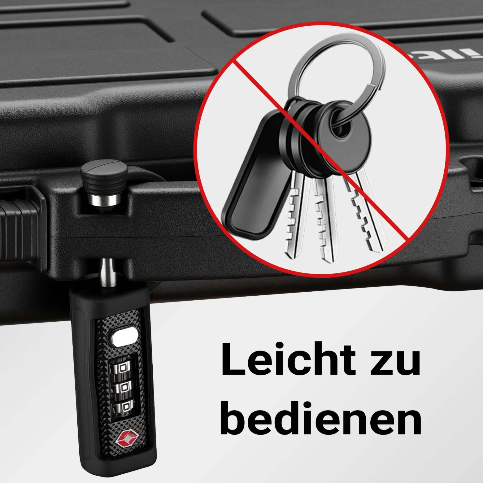 Wiltec TSA Schloss für Koffer 2er Set, Zahlenschloss 3-stellig, Schloss mit Zahlencode, Gepäckschloss für Reisen, robustes Kofferschloss für Gepäck, Vorhängeschloss aus widerstandsfähigem Material