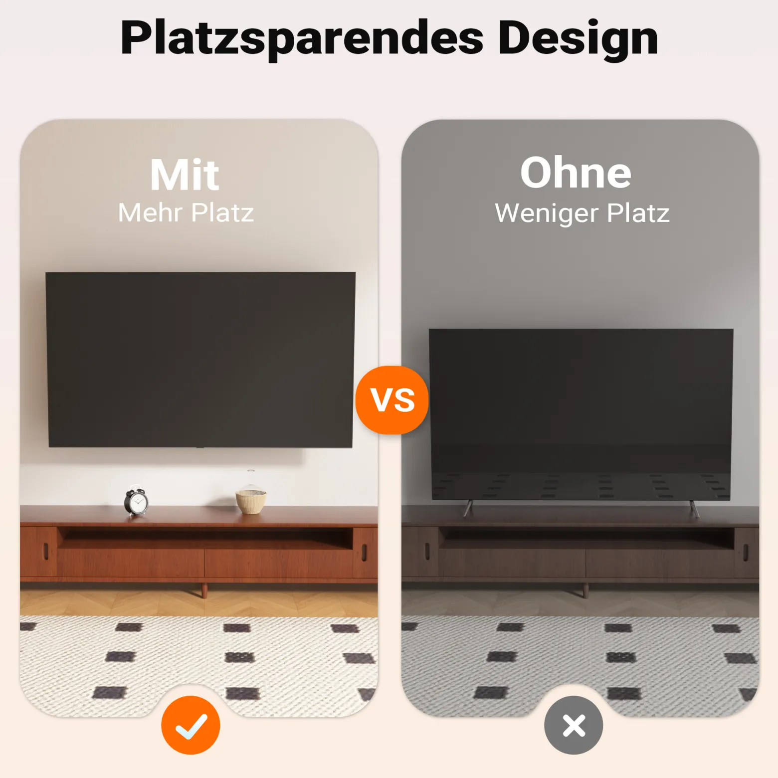 Wiltec TV Halterung 13"–43", TV Wandhalterung schwenkbar bis 20 kg, platzsparende Fernsehhalterung, Fernseher Wandbefestigung einfache Installation