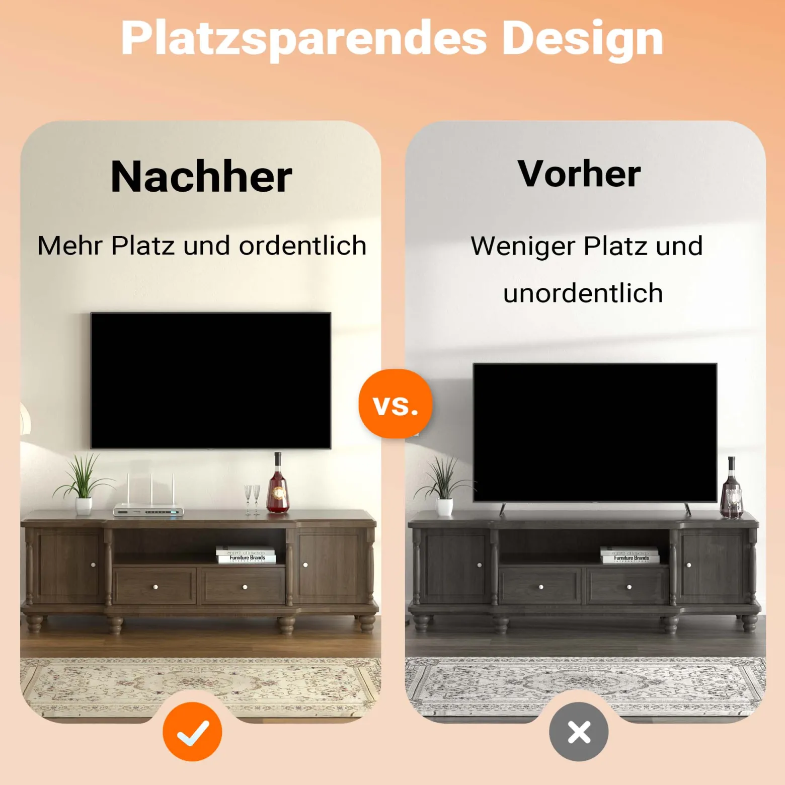 Wiltec TV Halterung 32"–70", TV Wandhalterung schwenkbar bis 70 kg, platzsparende Fernsehhalterung, Fernseher Wandbefestigung einfache Installation