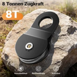 Wiltec Umlenkrolle für Seilwinde mit 10 t Zuglast, Lenkrolle zur Umleitung des Seilzugs, Seilrolle für Flaschenzug mit Verdrehschutz