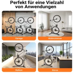 Wiltec universal Fahrradständer 68,8 x 56 x 49,3-81,1 cm, Fahrradhalter freistehend aus Stahl, höhenverstellbarer Fahrrad Abstellständer