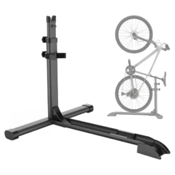 Wiltec universal Fahrradständer 68,8 x 56 x 49,3-81,1 cm, Fahrradhalter freistehend aus Stahl, höhenverstellbarer Fahrrad Abstellständer