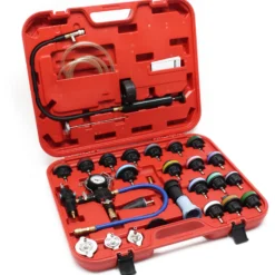Wiltec Universal Kühlsystemtester 27-teilig mit farbkodierten Kühlertestkappen & Testpumpe, Kühlsystementlüfter Kühlsystembefüller Kühlsystemprüfer