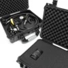 Wiltec Universalkoffer 35x29,5x15 cm schwarz, Schutzkoffer wasserdicht mit Druckausgleichsventil & anpassbaren Schaumstoffmatten