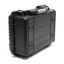 Wiltec Universalkoffer 40,6x33x17,4 cm schwarz, Schutzkoffer Wasserdicht mit Druckausgleichsventil & anpassbaren Schaumstoffmatten