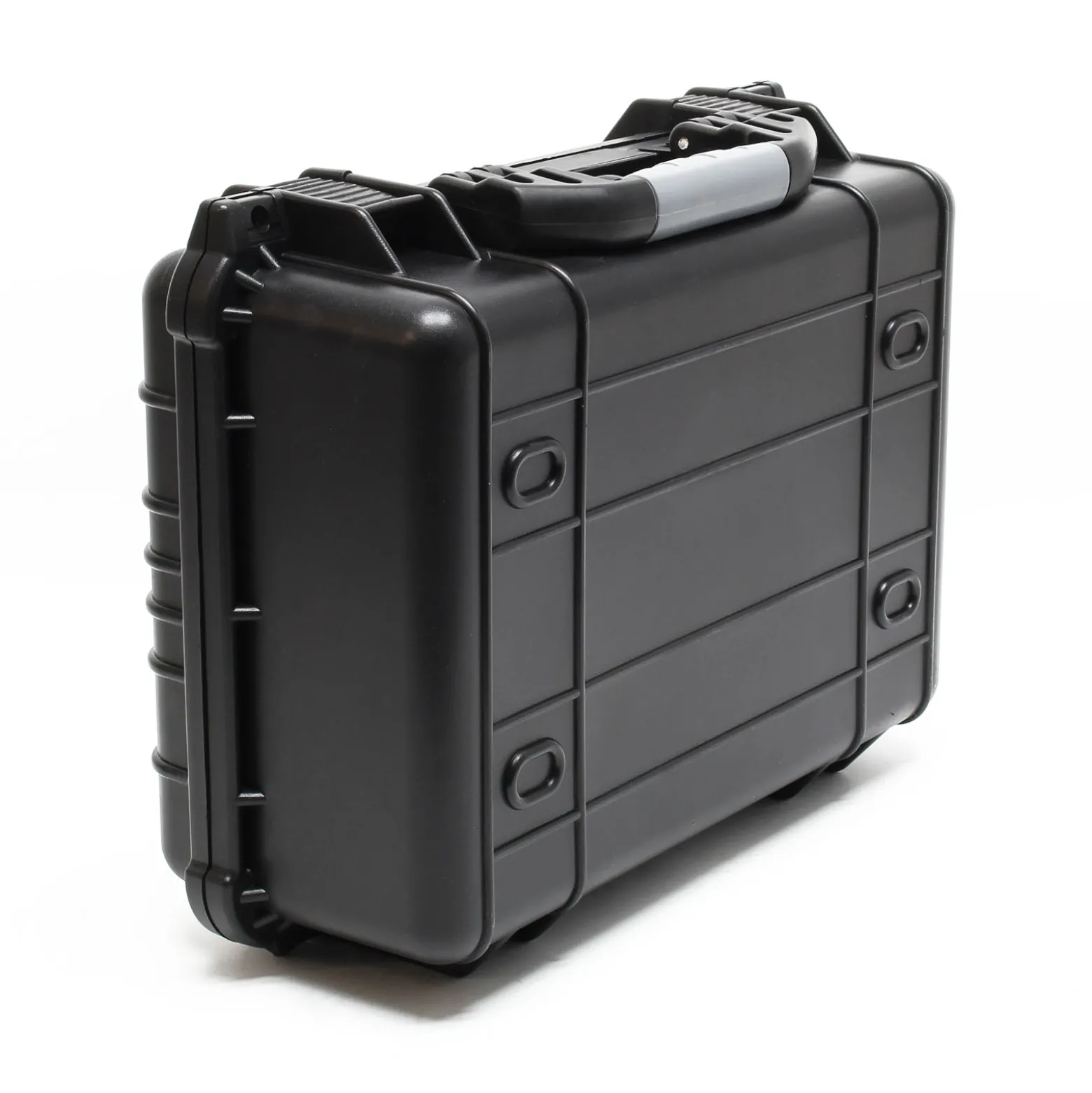 Wiltec Universalkoffer 40,6x33x17,4 cm schwarz, Schutzkoffer Wasserdicht mit Druckausgleichsventil & anpassbaren Schaumstoffmatten