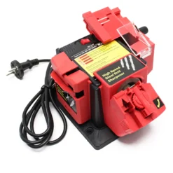 Wiltec Universal Schleifmaschine 65 W, Schärfmaschine für Messer, Schere und Bohrer, Werkzeug u. a. zum Messer schleifen und Stemmeisen schärfen