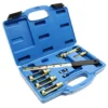 Wiltec Universal Ventilfederspanner Set 8-teilig, Ventilfederpresse für 8V, 12V, 16V Motoren, Ventilfeder Montage, Ventilschaftdichtung wechseln
