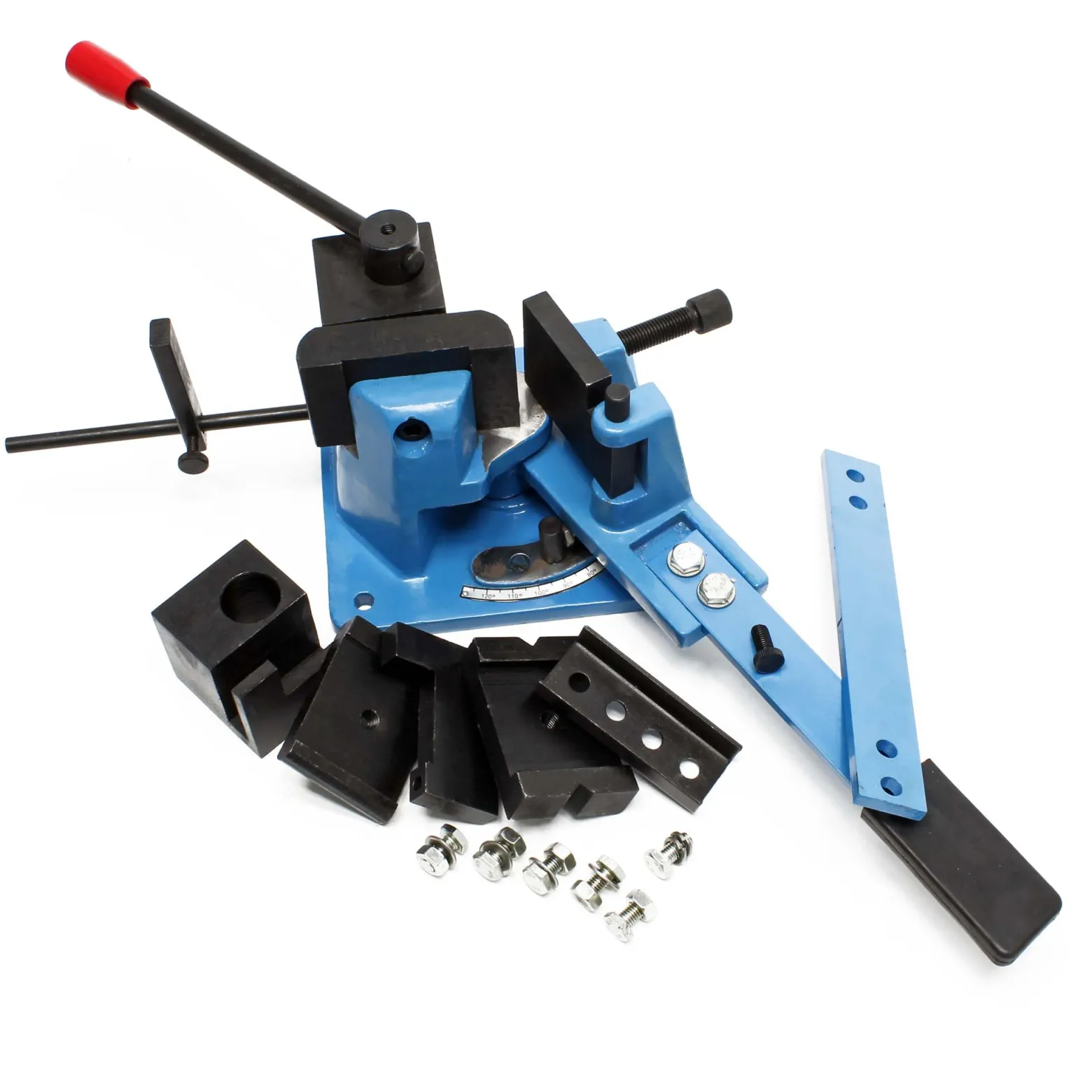 Wiltec Universal Winkelbieger bis 18 mm Stärke und 20 mm Höhe, Biegemaschine Biegegerät mit Skala und Anschlag, Winkelbiegemaschine manuell