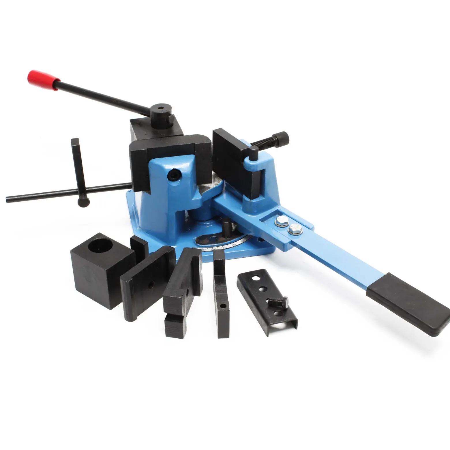 Wiltec Universal Winkelbieger bis 18 mm Stärke und 20 mm Höhe, Biegemaschine Biegegerät mit Skala und Anschlag, Winkelbiegemaschine manuell