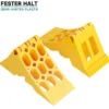 Wiltec Unterlegkeile Anhänger 2 Stück bis 5t Unterlegkeile Wohnmobil 393x160x193mm für Reifen bis 160mm Breite, gelbe Signalfarbe