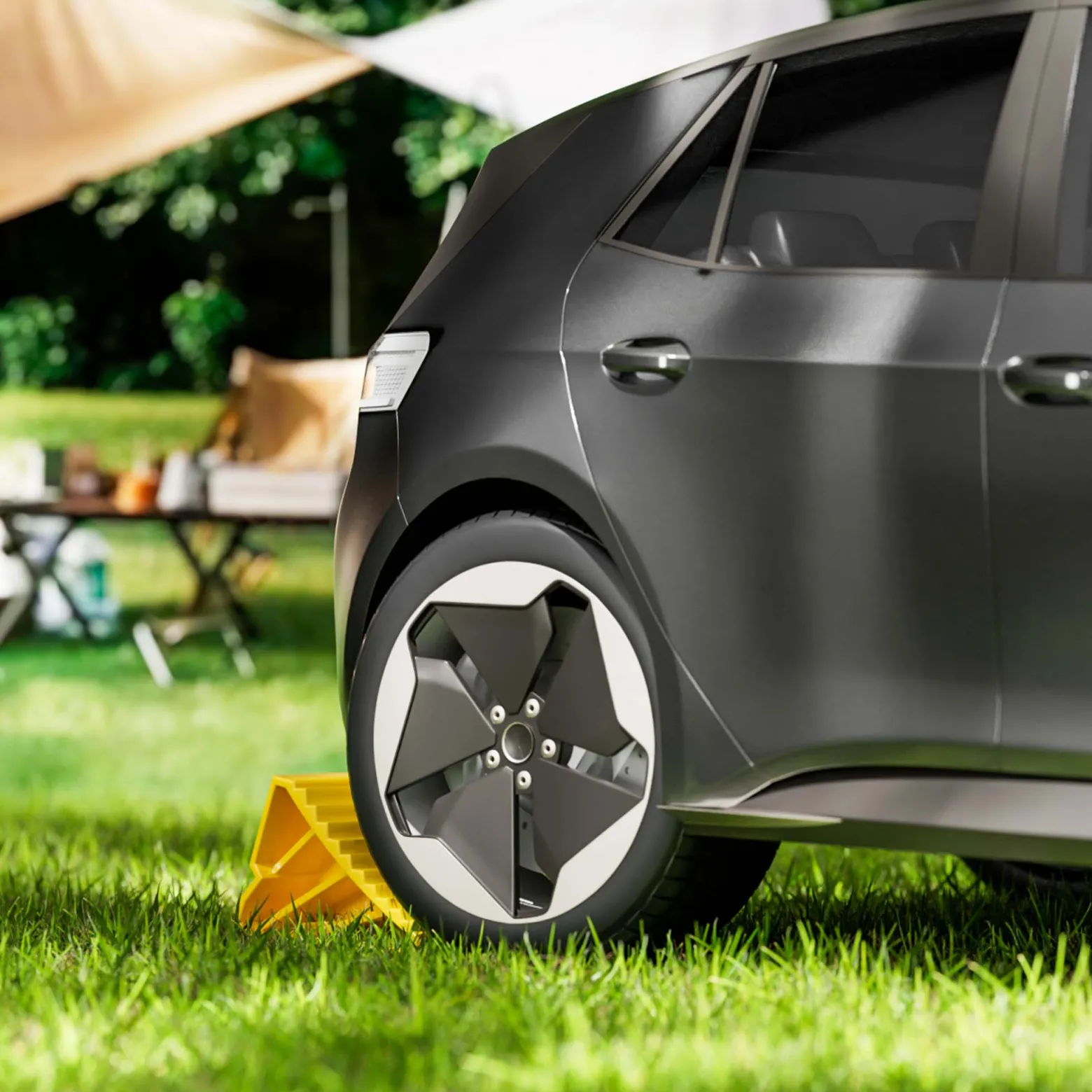 Wiltec Unterlegkeile für Anhänger 2 Stück bis 2 t, Bremskeile Wohnmobil 166 x 75 x 94 mm, Unterlegkeile Auto rutschfest für Pkw und Wohnwagen