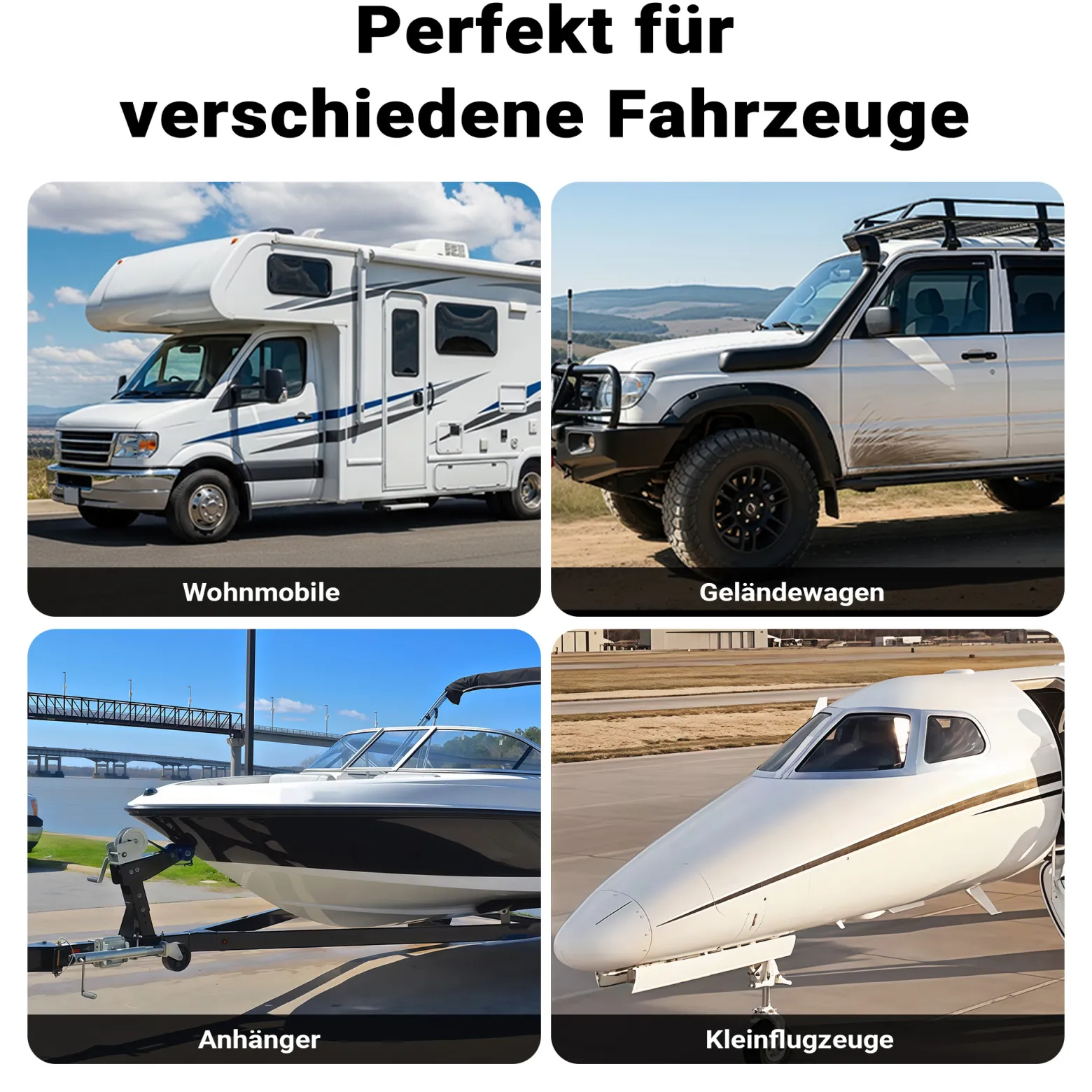 Wiltec Unterlegkeile für Anhänger mit Nylon Seil 207 x 115 x 105 mm, schwarz gelbe Bremskeile aus Gummi, Radkeile in Dreiecksform mit Reflexionsstreifen ideal für Wohnmobil, Wohnwagen, Pkw und Lkw