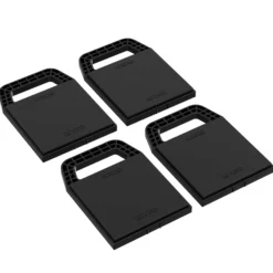 Wiltec Unterlegplatten Set für Stützblöcke, 225 x 165 x 20 mm, aus HDPE, 4 Stützplatten für Wohnwagen, Wohnmobil und Anhänger